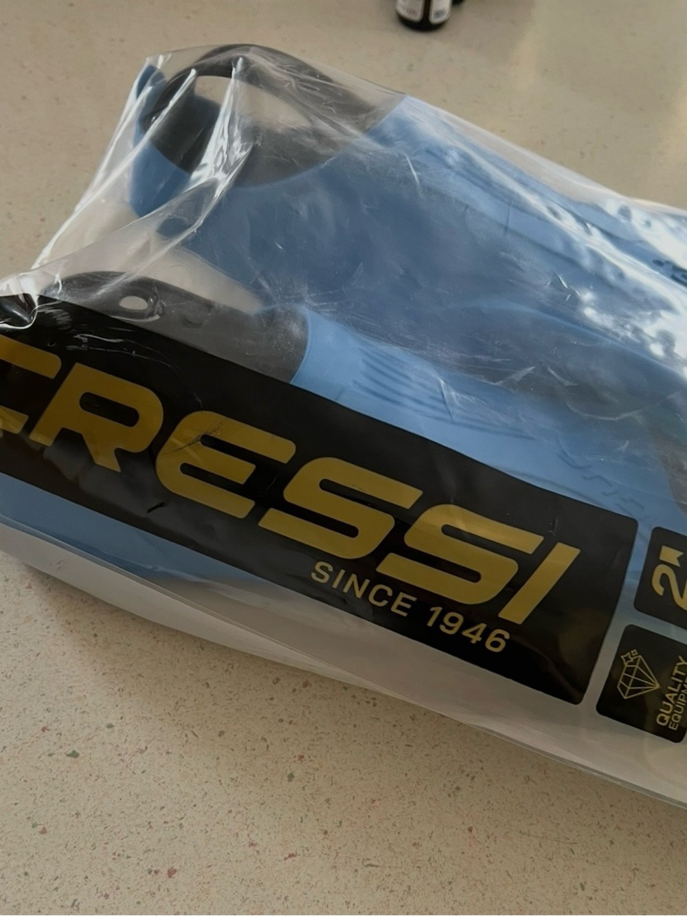 Cressi - Agua Fins Adult - Aqua Blue Size 39/40 Full Foot Made In Italy NEW - Picture 9 of 12
